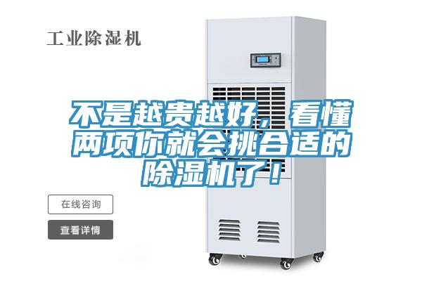 不是越貴越好，看懂兩項你就會挑合適的除濕機了！