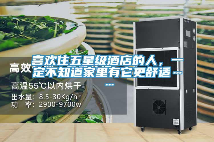 喜歡住五星級酒店的人，一定不知道家里有它更舒適……
