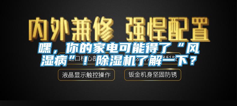 嘿，你的家電可能得了“風(fēng)濕病”！除濕機(jī)了解一下？