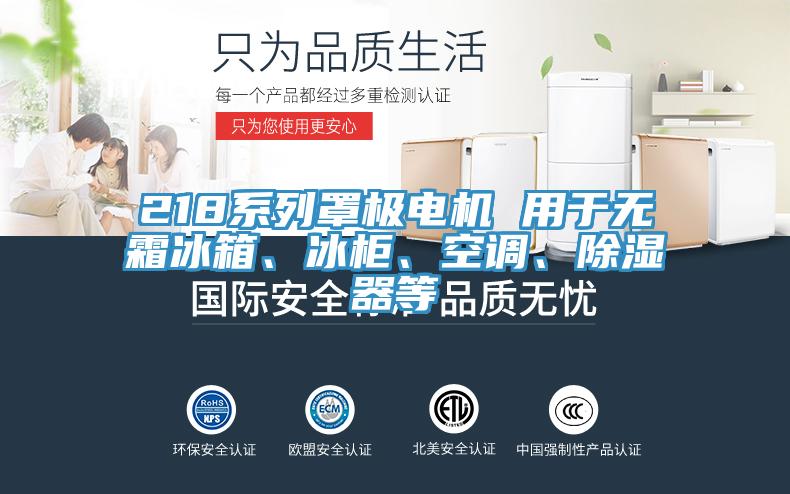 218系列罩極電機(jī) 用于無霜冰箱、冰柜、空調(diào)、除濕器等