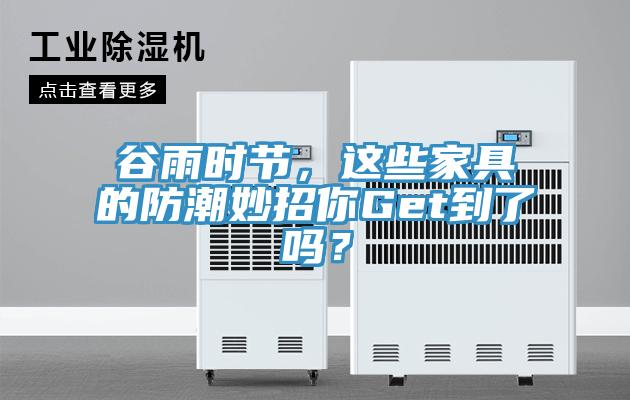 谷雨時(shí)節(jié)，這些家具的防潮妙招你Get到了嗎？