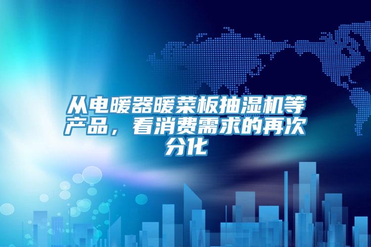 從電暖器暖菜板抽濕機等產品，看消費需求的再次分化