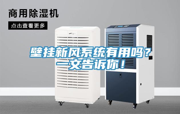 壁掛新風系統有用嗎？一文告訴你！