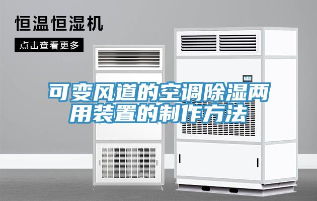 可變風道的空調除濕兩用裝置的制作方法