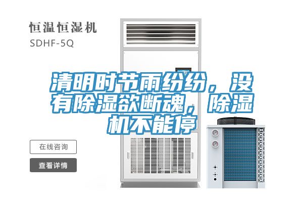 清明時節雨紛紛，沒有除濕欲斷魂，除濕機不能停