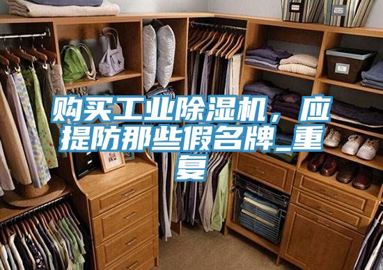 購買工業除濕機，應提防那些假名牌_重復