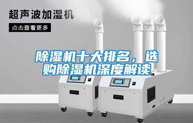 除濕機十大排名,選購除濕機深度解讀